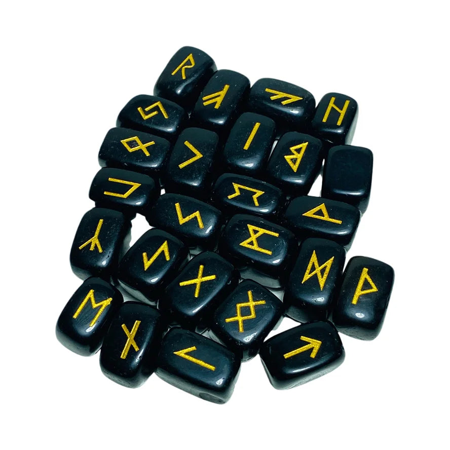 Runas 25 Peças em Obsidiana Natural - Pedras Irregulares de Adivinhação, Ágata Verde e Vermelha