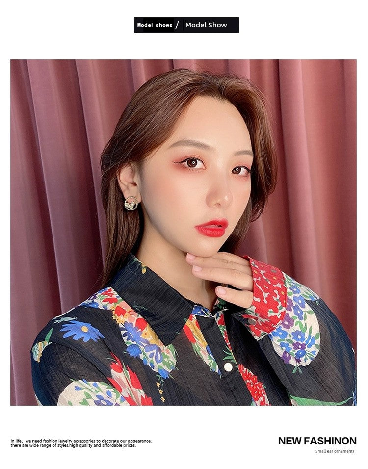 Niche Style Best Selling South Korea Female 925 Silver Needle Internet Influencer Earrings