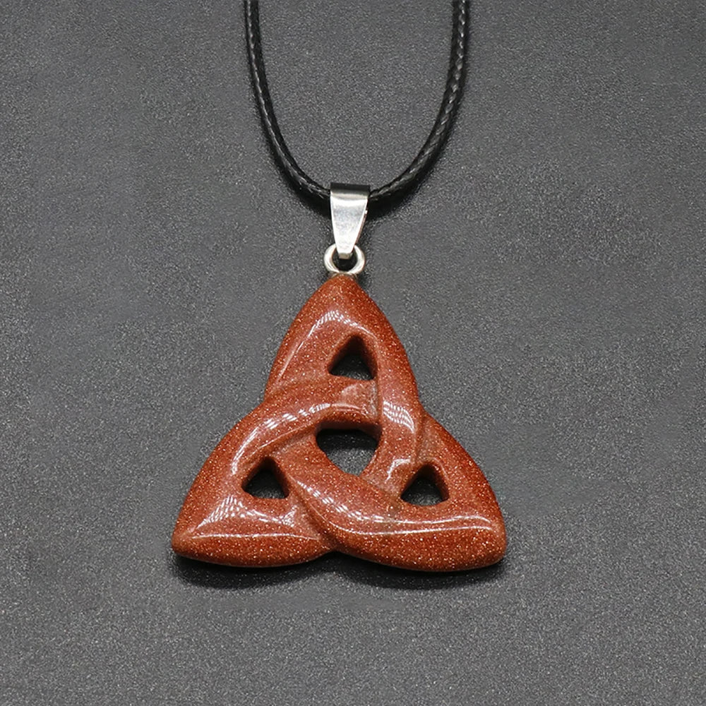 Semi Joia Pingente Pedra Natural Cristal Olho de Tigre Quartzo Rosa Reiki