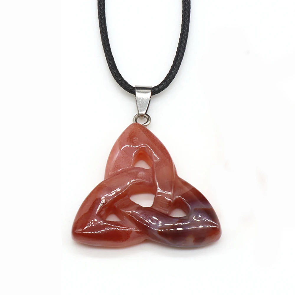 Semi Joia Pingente Pedra Natural Cristal Olho de Tigre Quartzo Rosa Reiki