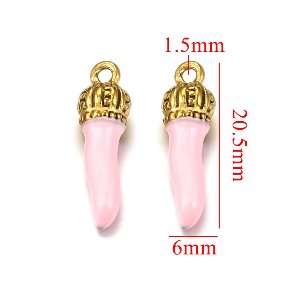 Semi Joia kits de 4 Pingentes Formato Pimenta Coloridos