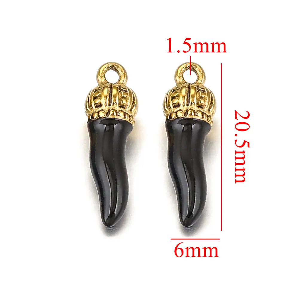 Semi Joia kits de 4 Pingentes Formato Pimenta Coloridos