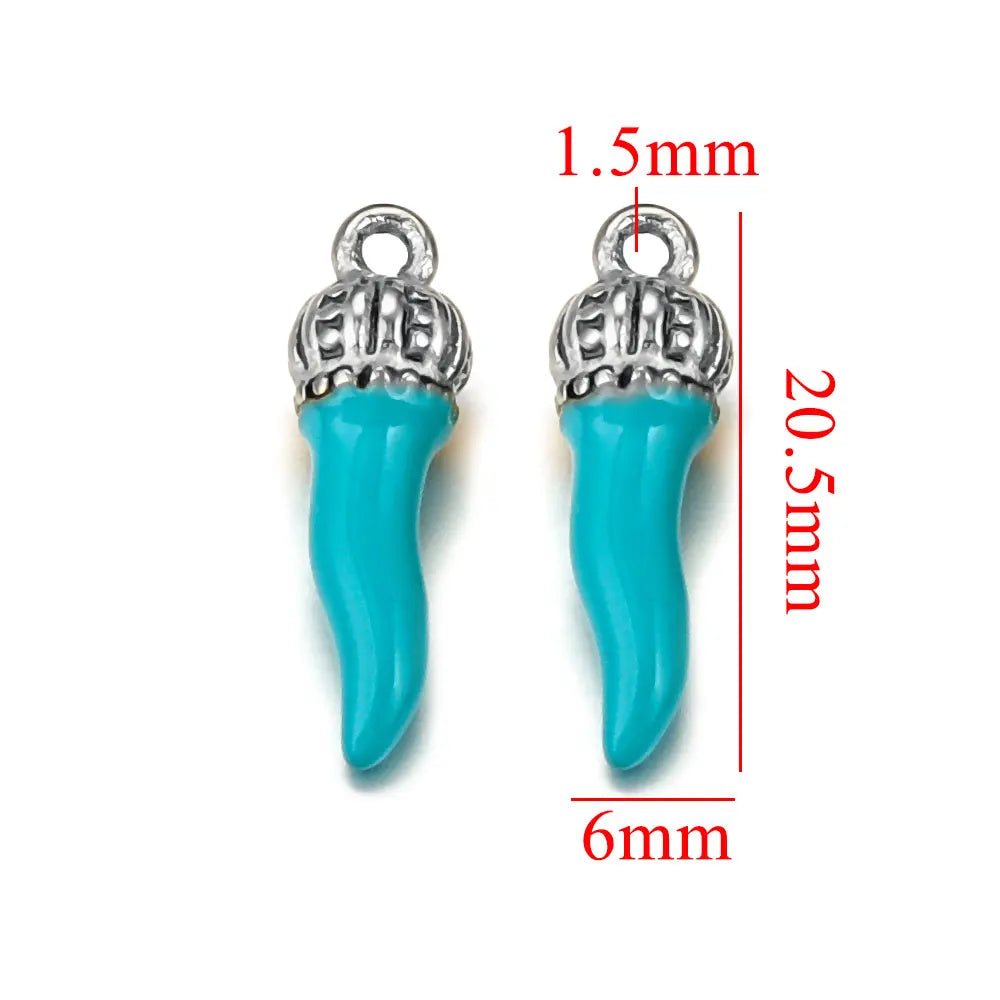 Semi Joia kits de 4 Pingentes Formato Pimenta Coloridos