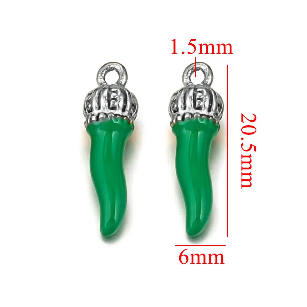 Semi Joia kits de 4 Pingentes Formato Pimenta Coloridos