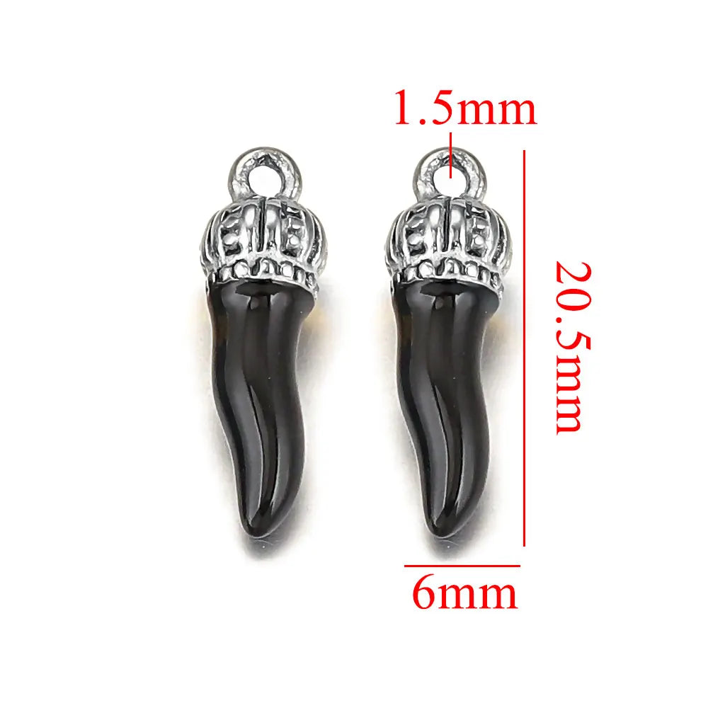 Semi Joia kits de 4 Pingentes Formato Pimenta Coloridos