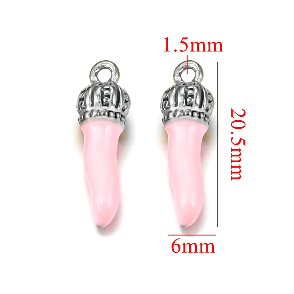 Semi Joia kits de 4 Pingentes Formato Pimenta Coloridos