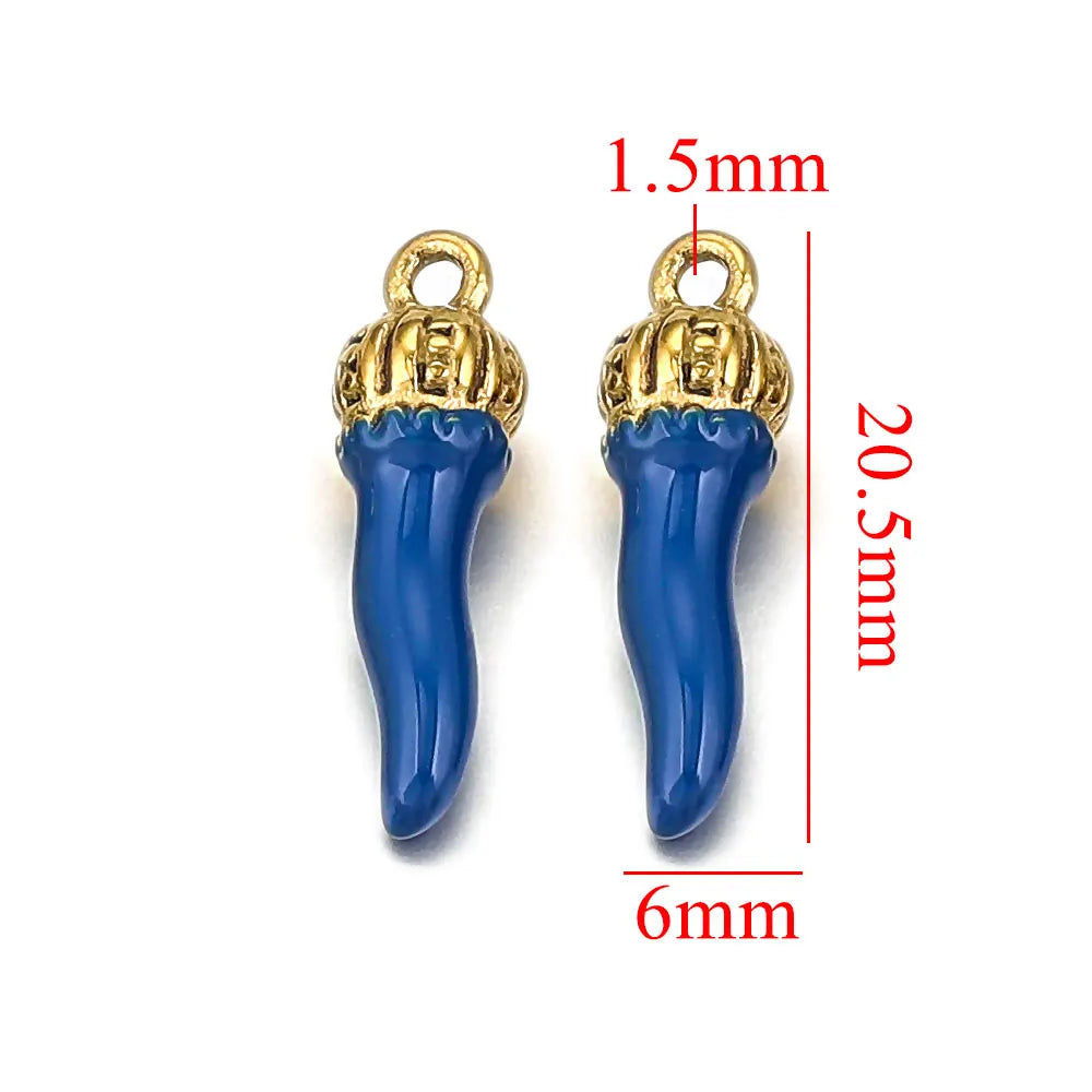 Semi Joia kits de 4 Pingentes Formato Pimenta Coloridos