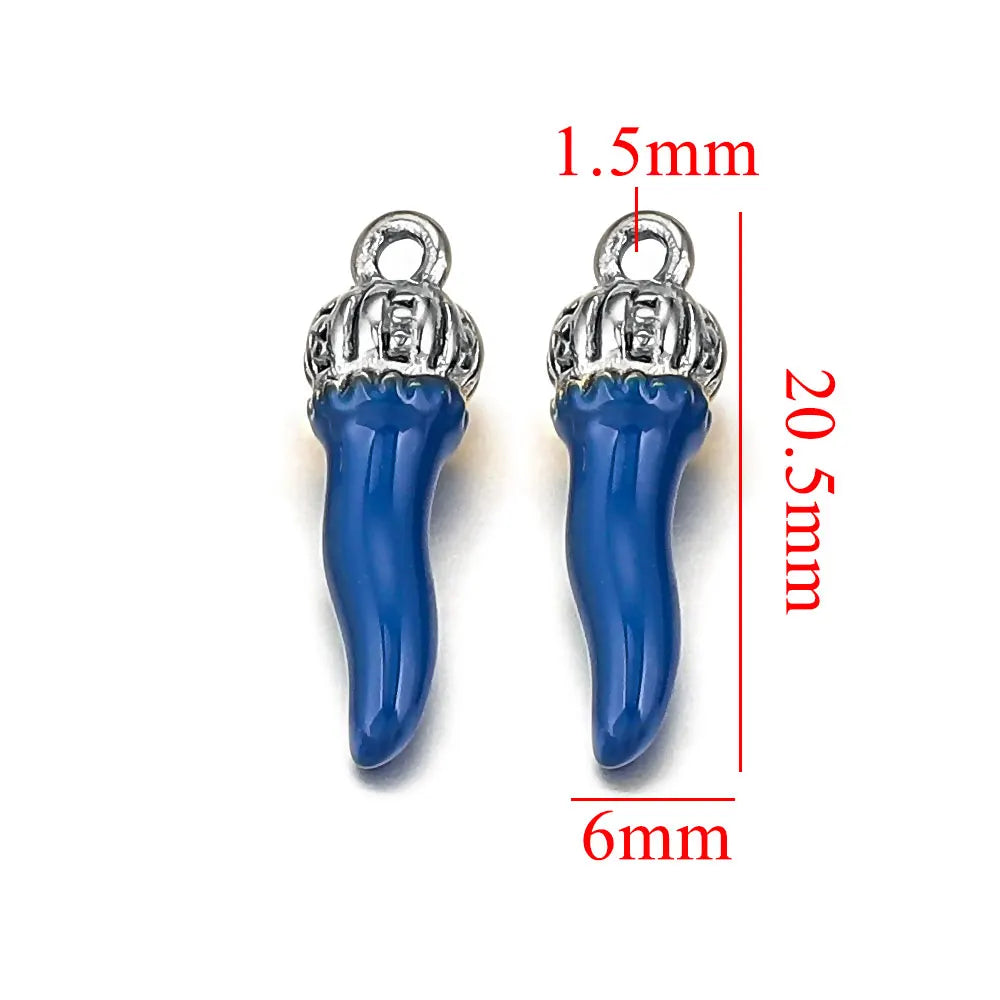 Semi Joia kits de 4 Pingentes Formato Pimenta Coloridos