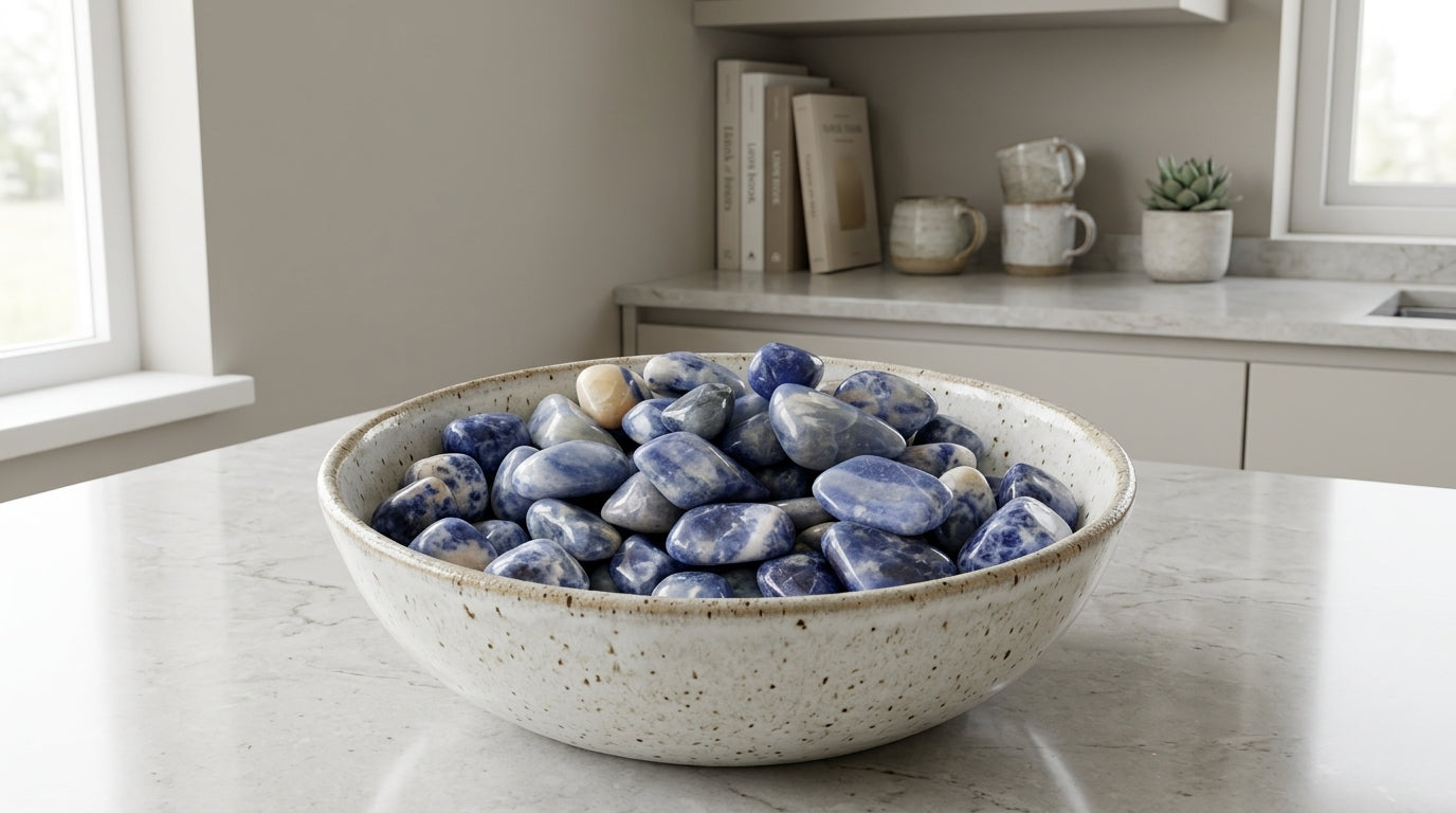 Sodalita Natural – Pedra de Proteção e Clareza Mental | Cristal Azul Natural | Pedra por Peso