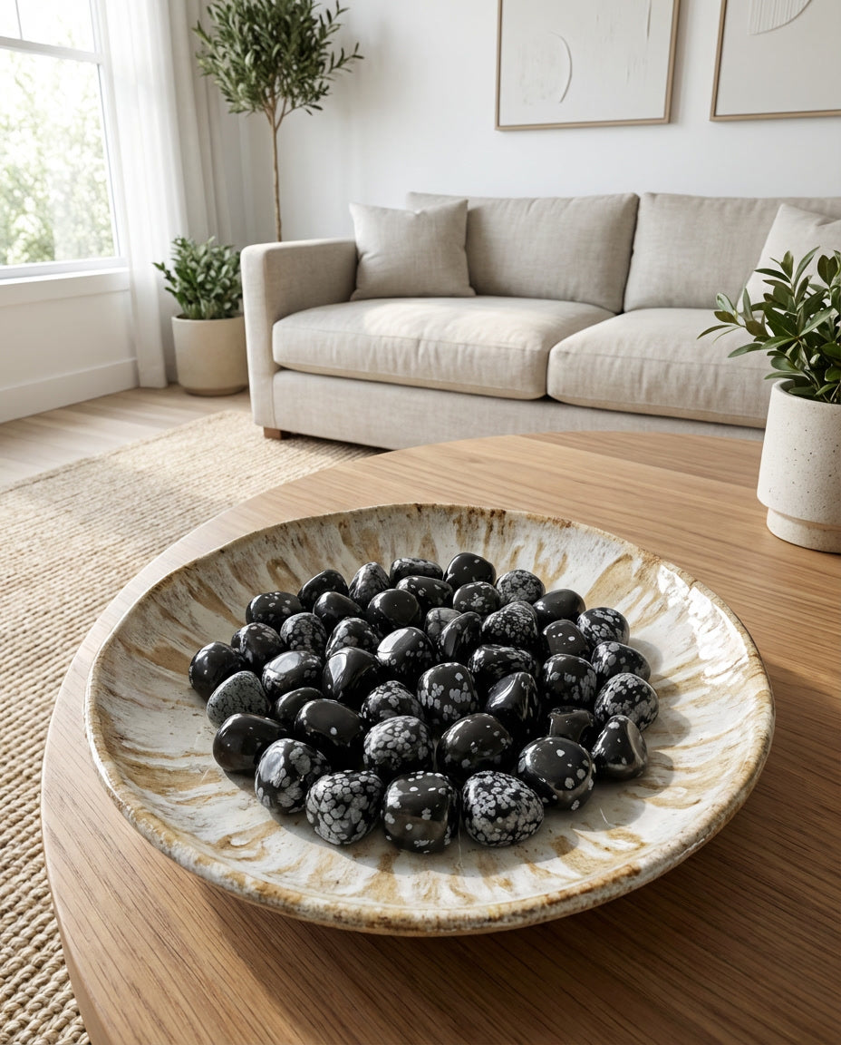 Obsidiana Floco de Neve Natural – Proteção e Equilíbrio Energético