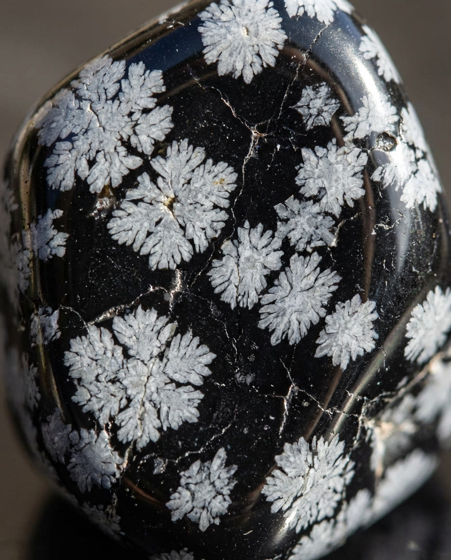 pedra natural obsidiana floco de neve proteção energética harmonização de ambientes