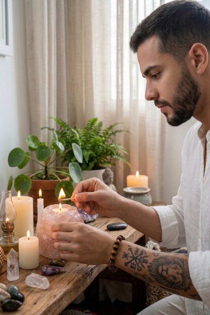 porta-velas-quartzo-rosa-meditacao-energia-equilibrio-meditacao