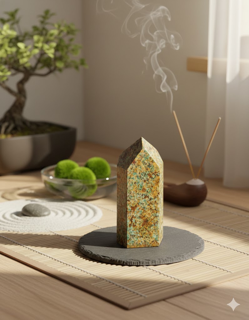 Obelisco Pedra Natural Amazonita Energia Espiritual CristaisDePoder AltarSagrado Chakras HarmoniaPlena EquilibrioEnergetico