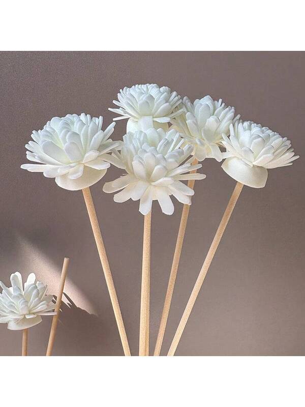 Kits de 20 Varetas Difusoras com Flores Aromáticas em Espuma Branca | Difusor Decorativo para Harmonização de Ambientes | Harmonia Plena  Aromaterapia