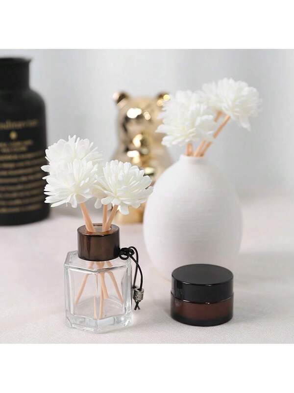 Kits de 20 Varetas Difusoras com Flores Aromáticas em Espuma Branca | Difusor Decorativo para Harmonização de Ambientes | Harmonia Plena  Aromaterapia