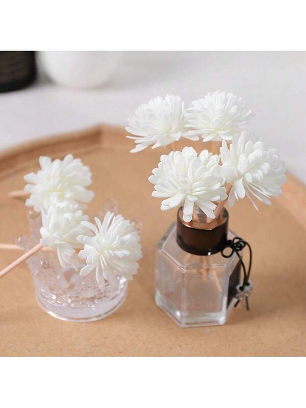 Kits de 20 Varetas Difusoras com Flores Aromáticas em Espuma Branca | Difusor Decorativo para Harmonização de Ambientes | Harmonia Plena  Aromaterapia