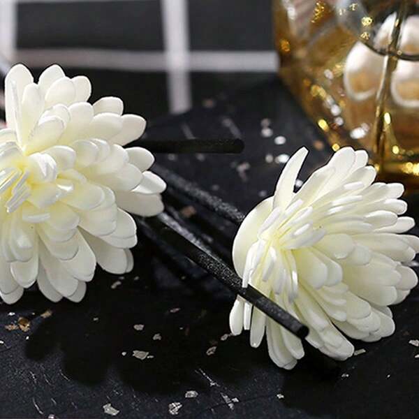 Kits de 20 Varetas Difusoras com Flores Aromáticas em Espuma Branca | Difusor Decorativo para Harmonização de Ambientes | Harmonia Plena  Aromaterapia
