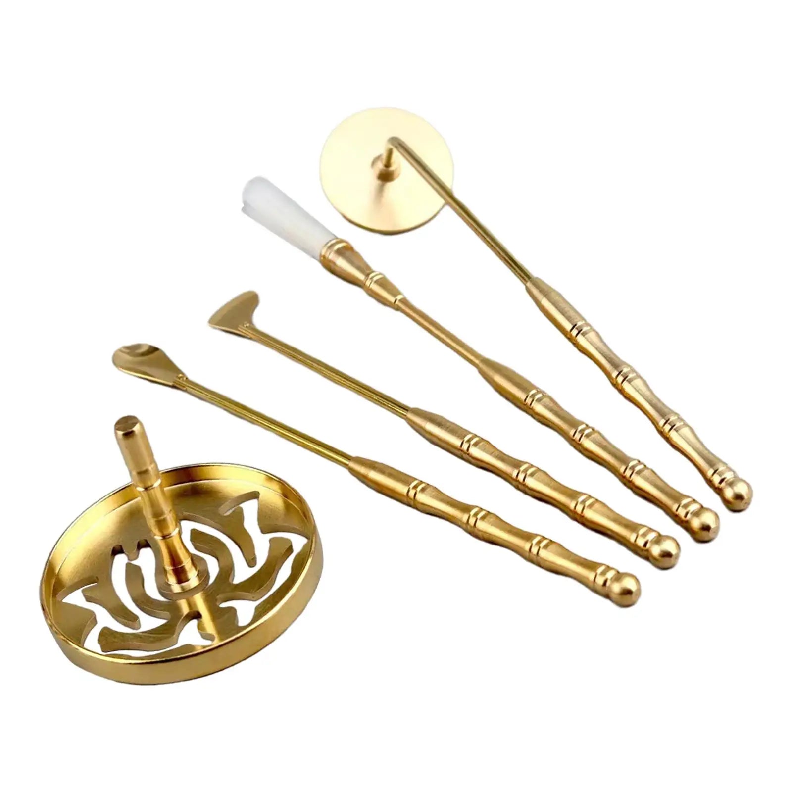 5x Conjunto de Fabricação de Incenso em Latão - Queimador de Incenso em Pó