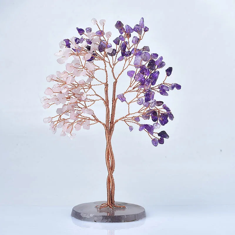 Acessórios Decoração Feng Shui Arvore Cascalho Cristais Naturais