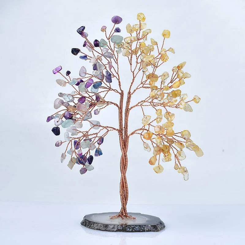 Acessórios Decoração Feng Shui Arvore Cascalho Cristais Naturais