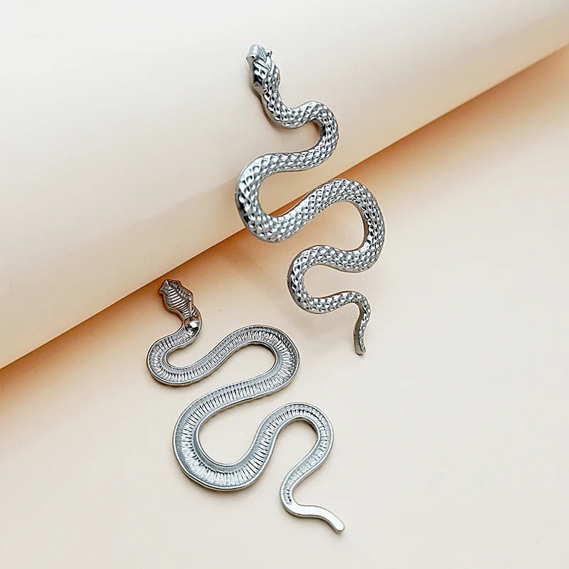 Brincos Femininos Design Sofisticado Formato Serpente - Semi Joias - Feng Shui 