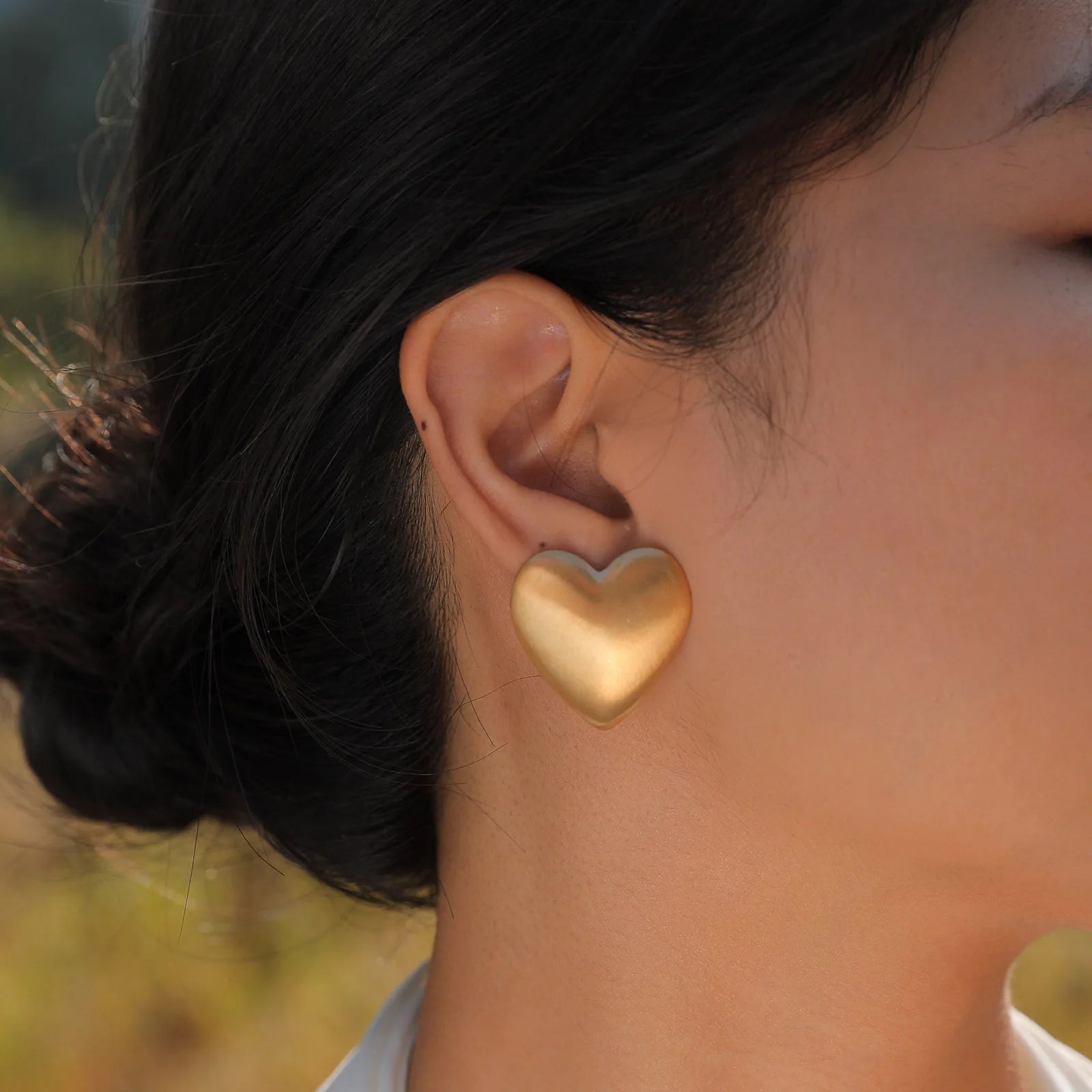 Brincos de Coração e Estrelas Grandes - Exclusividade e Elegância para Mulheres -Semi-Joias - Grace