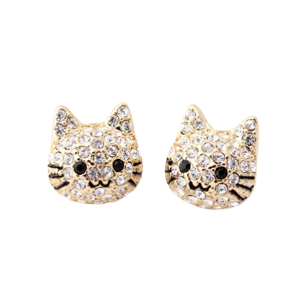Brincos de Gatos e Cachorros com Pedras - Pets - Acessório Feminino Elegante e Delicado - Acessórios de Moda - Semi Joias