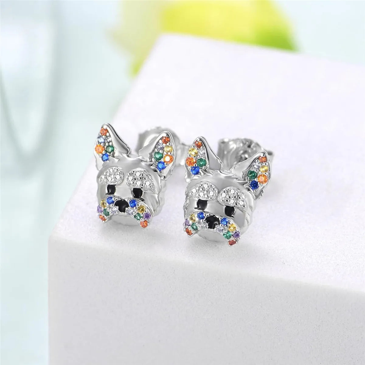 Brincos de Gatos e Cachorros com Pedras - Pets - Acessório Feminino Elegante e Delicado - Acessórios de Moda - Semi Joias