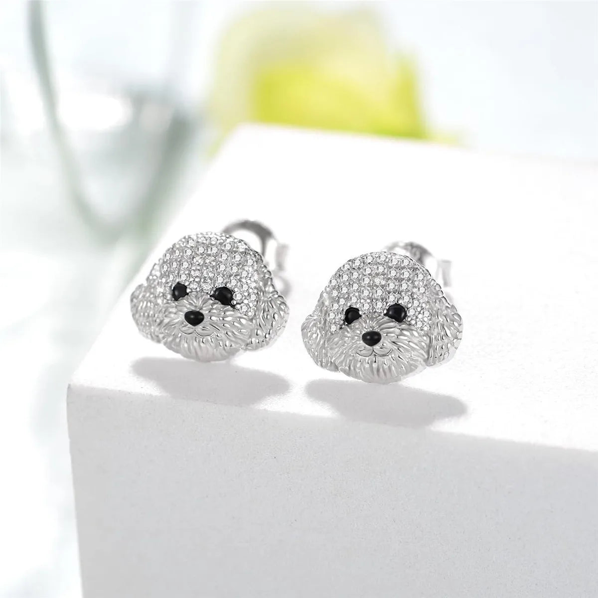 Brincos de Gatos e Cachorros com Pedras - Pets - Acessório Feminino Elegante e Delicado - Acessórios de Moda - Semi Joias