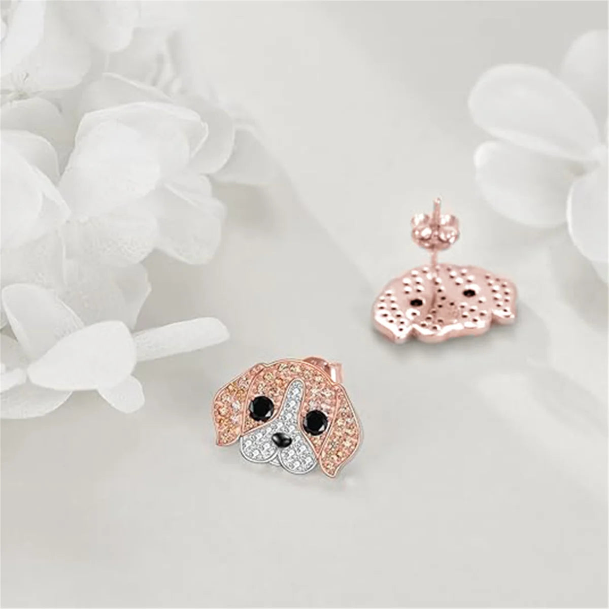 Brincos de Gatos e Cachorros com Pedras - Pets - Acessório Feminino Elegante e Delicado - Acessórios de Moda - Semi Joias