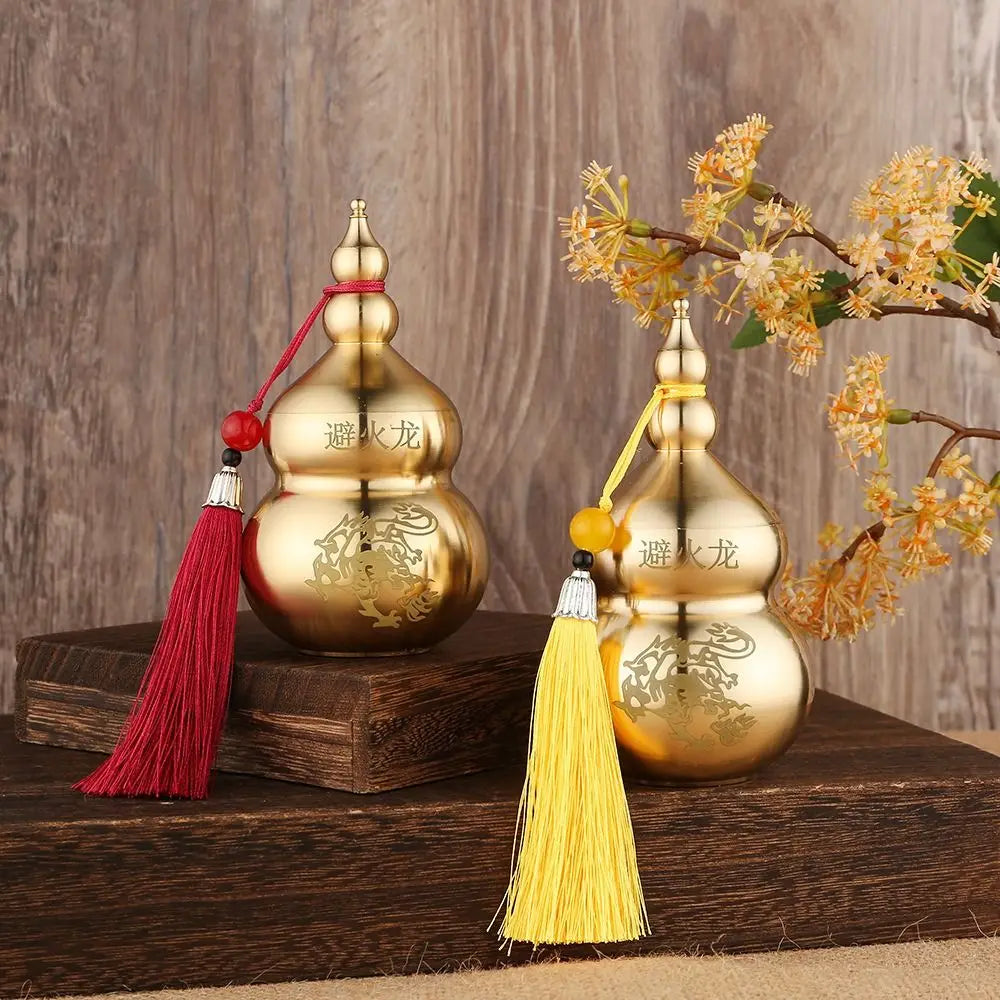 Cabaça Wu Lou de Latão Feng Shui - Decoração de Proteção e Sorte para Casa e Escritório - Feng Shui