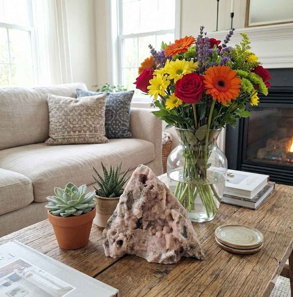 Calcedônia Botrioidal Natural 1,455 kg – Pedra de Harmonia, Proteção e Elevação Energética | Peça Única - Harmonia Plena