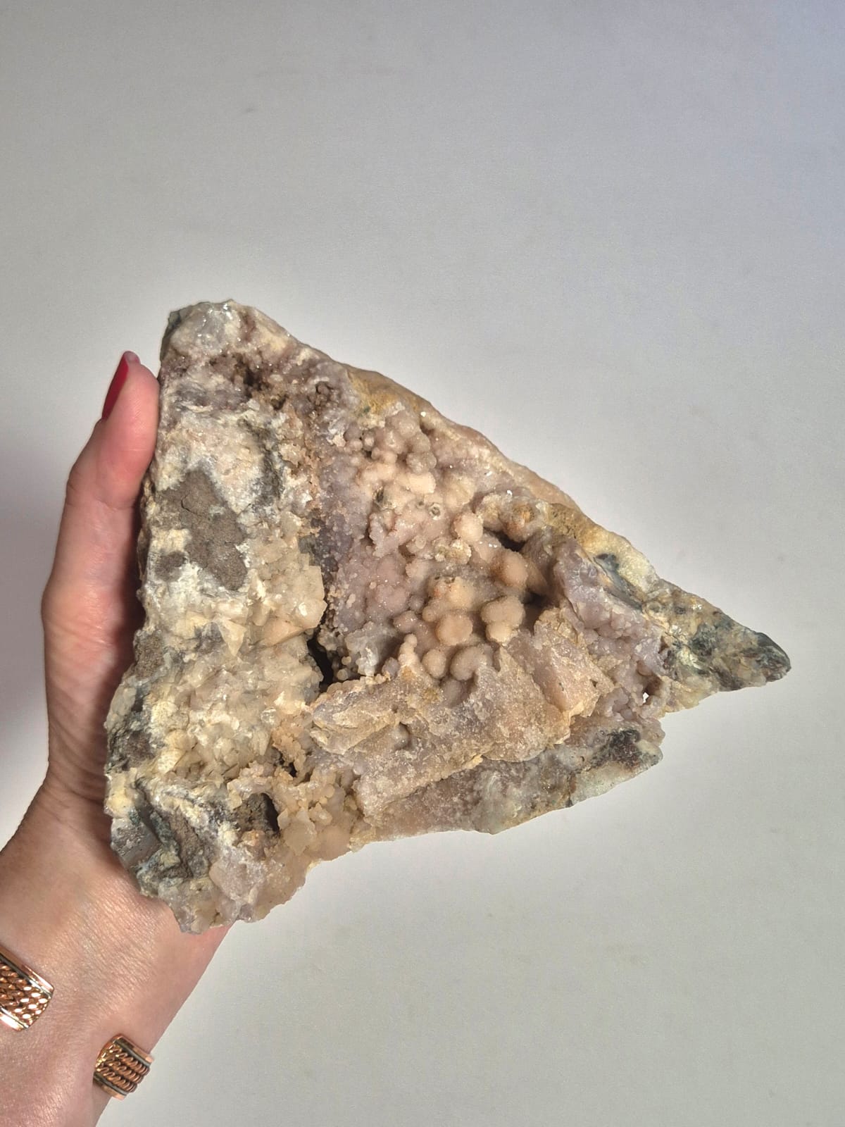 Calcedônia Botrioidal Natural 1,455 kg – Pedra de Harmonia, Proteção e Elevação Energética | Peça Única - Harmonia Plena