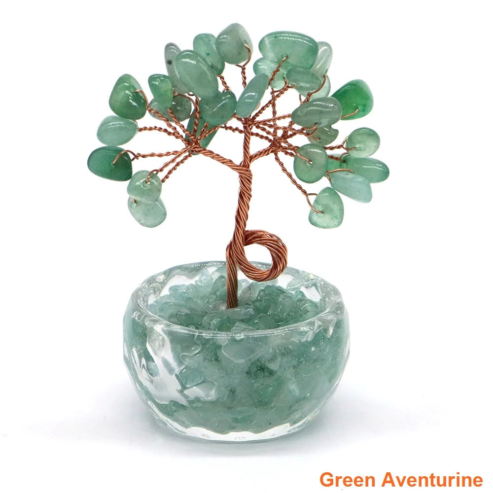 Decoração Arvore de Cristais em Pedras Naturais Feng Shui 
