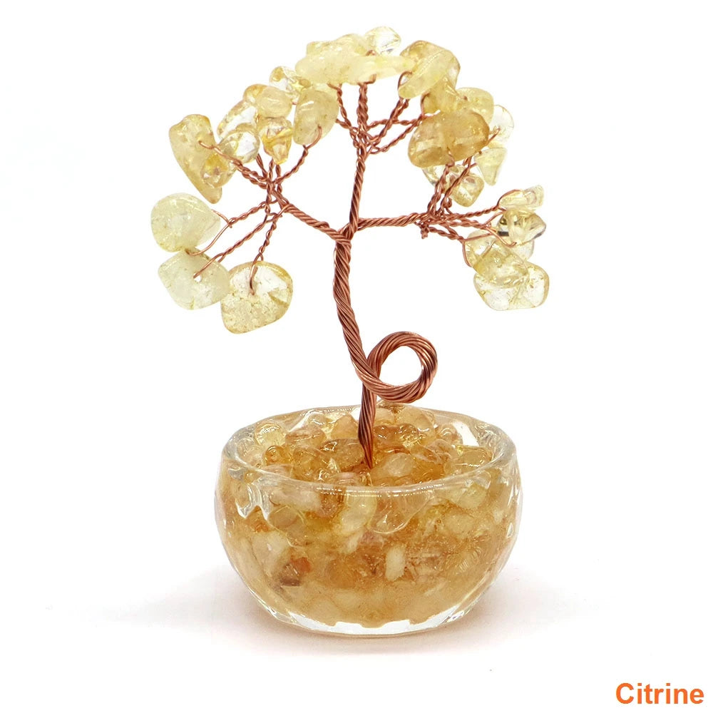 Decoração Arvore de Cristais em Pedras Naturais Feng Shui 