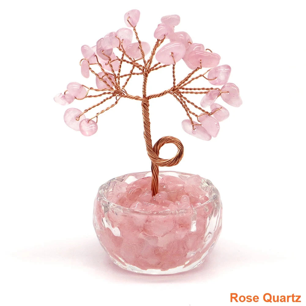 Decoração Arvore de Cristais em Pedras Naturais Feng Shui 