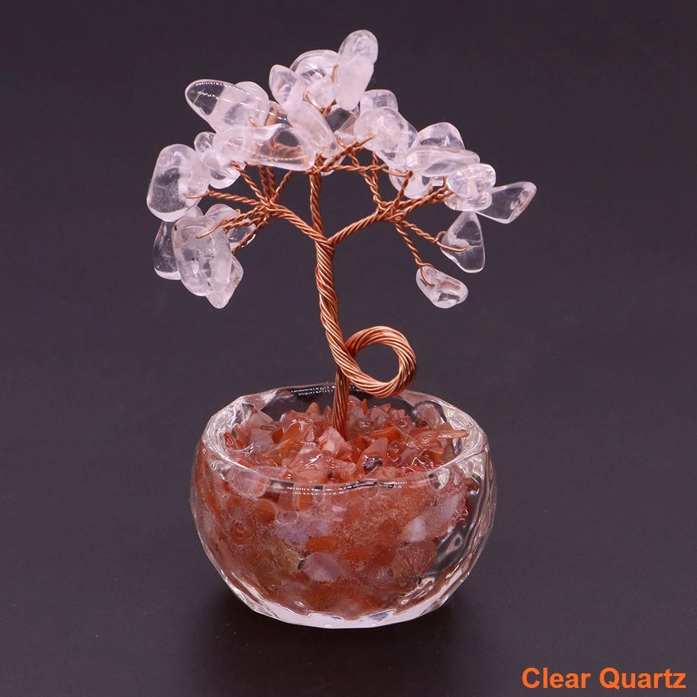Decoração Arvore de Cristais em Pedras Naturais Feng Shui 