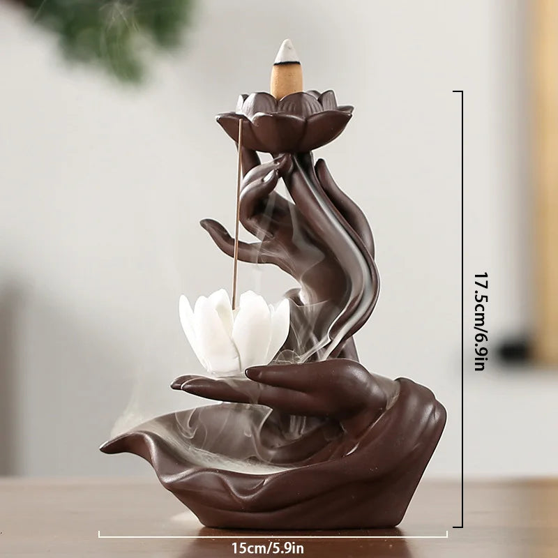 Incensário Flor de Lotus - Aromaterapia - Feng Shui - Decoração