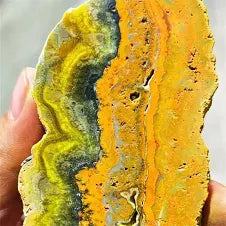 Jaspe Bumblebee Pedra Natural de Energia Cristal da Alegria Proteção Energética Vitalidade Chakra do Plexo Solar