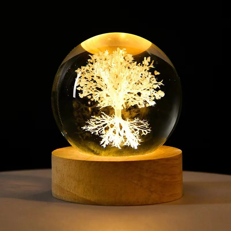 Luminária Gravação 3D da Árvore da Vida Luz Noturna - Decoração