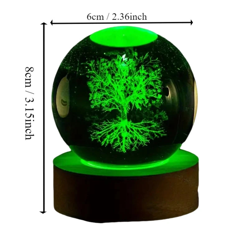 Luminária Gravação 3D da Árvore da Vida Luz Noturna - Decoração