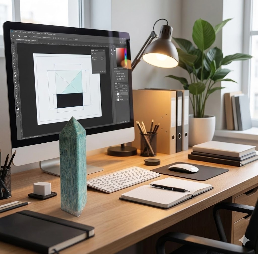 Obelisco de Amazonita Natural 16 cm – Pedra Verde para Decoração, Harmonização e Energia – Lapidação em 4 Lados, Peso Aproximado – Ideal para Sala, Escritório e Coleção -Harmonia Plena 