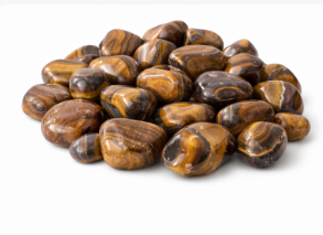 Olho de Tigre Natural Rolado | Pedra de Proteção, Coragem, Prosperidade  | Venda por Peso - Hamonia Plena - Pedras 