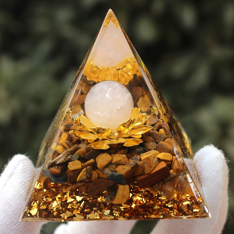 Orgonite - Pirâmide de Lápis-Lazúli com Cristais - 23 Modelos de Peça Decorativa para Reiki e Harmonização de Ambientes - Decoração