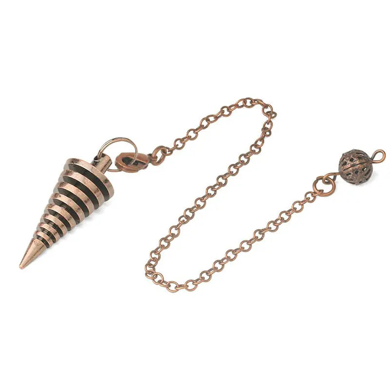 Pêndulo 100% Metal Lançadeira de Corrente Radiestesia - Reiki