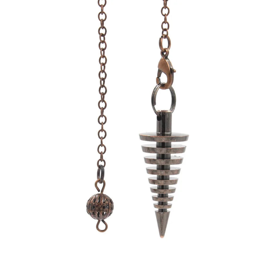 Pêndulo 100% Metal Lançadeira de Corrente Radiestesia - Reiki