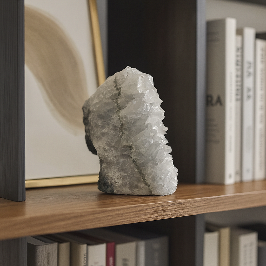 

Pedra Natural Apofilita Branca 1,24 kg – Cluster de Cristais para Decoração e Energia – Peça Única – 13x10x10 cm – Pedra Natural Premium – Harmonia Plena