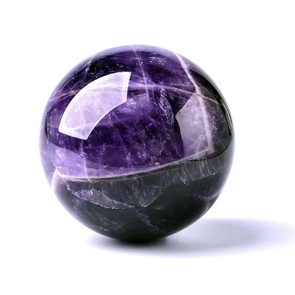 Pedra Natural Esfera de Ametista Polida Feng Shui Reiki 