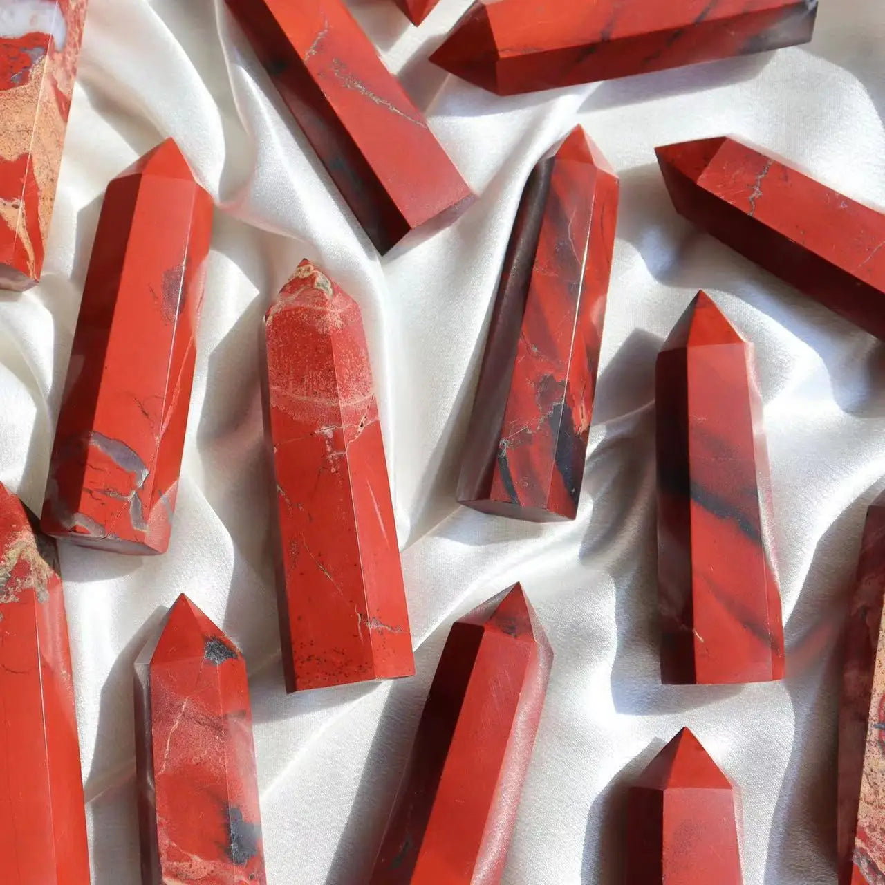 Pedra Natural Jaspe Vermelho Pirâmide Feng Shui Reiki