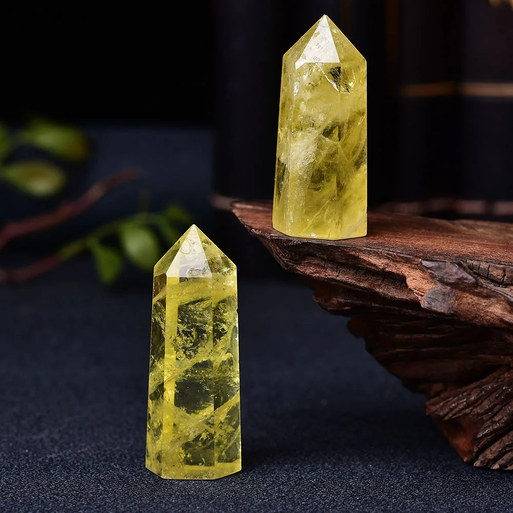 Pedra Natural Pirãmide de Cristal Citrino Quartzo Amarelo Feng Shui Reiki